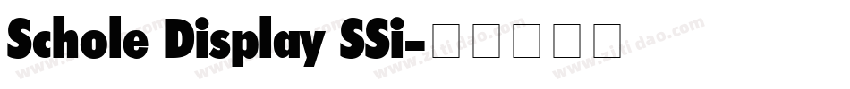 Schole Display SSi字体转换